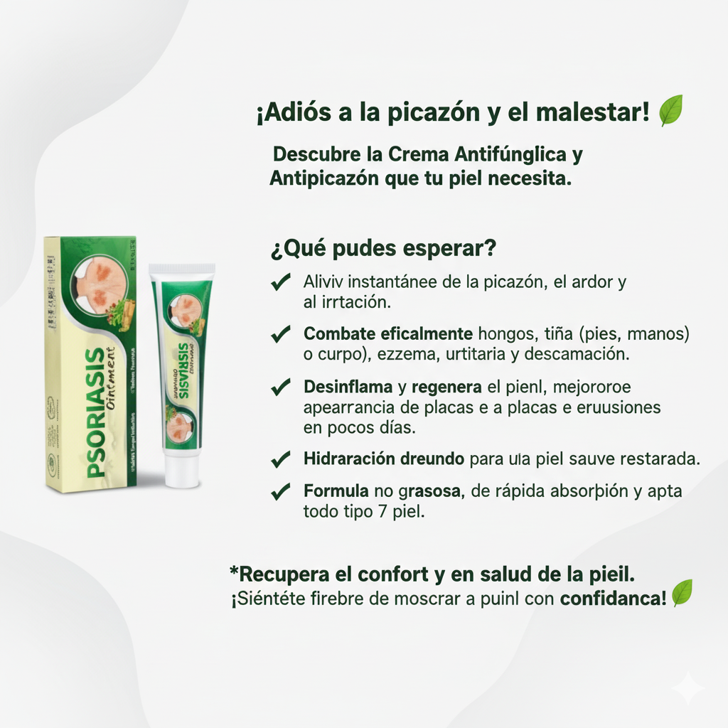 PSORIASIS™ Crema Antifúngica y Antipicazón | 20g ☀️