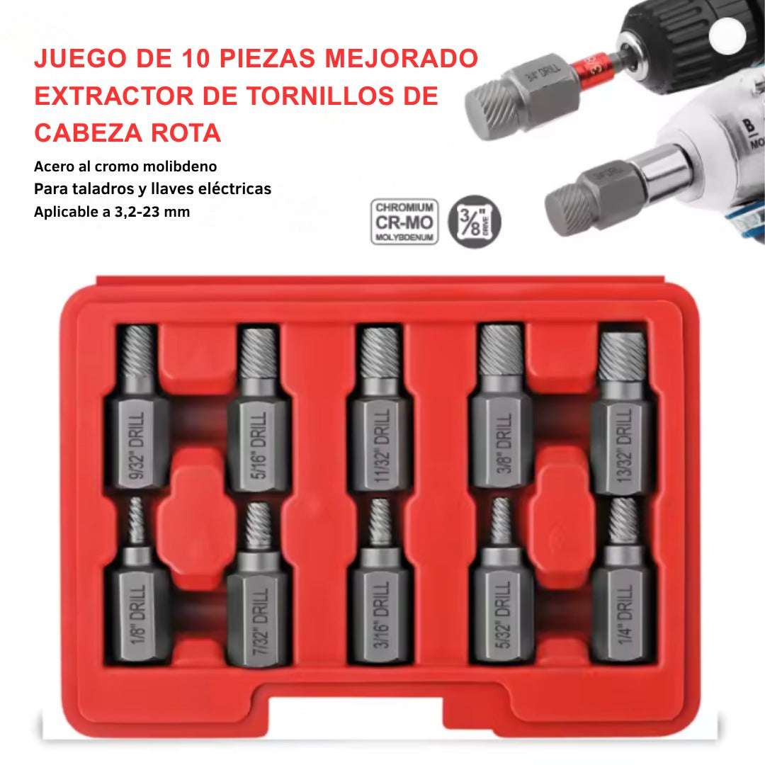 🛠 Desator™ Kit Extractor de Tornillos (10 Pz) ✅