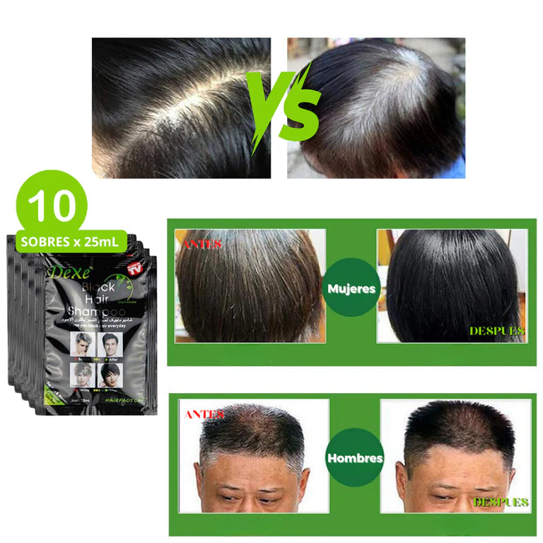 Dexe - Shampoo Pinta Canas Negro - CAJAx10